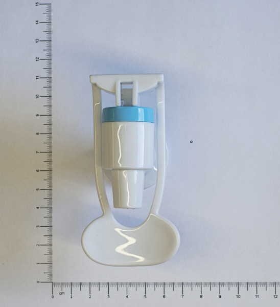 Кран синий с внутренней резьбой к 16L/HL (нажим чашкой), белый корпус